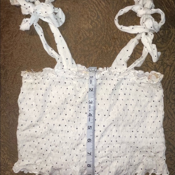 PacSun LA Hearts Halter White Polka Dots Crop Top Size Small - Picture 4 of 4